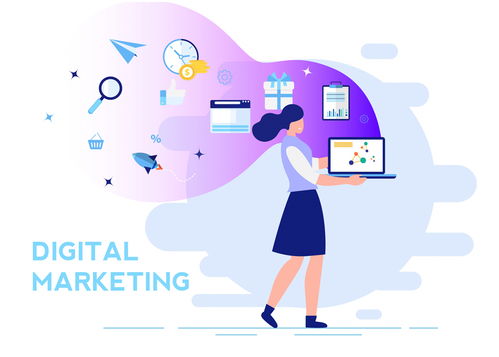 創意數字營銷女子插畫 賦能品牌，點亮數字文化新生態